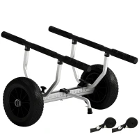 Soozier Kayak Cart Dolly Kayak Cart with Adjustable Width, Black(m-2)