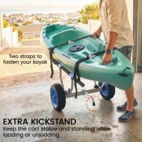 Soozier Kayak Cart Dolly Kayak Cart with Adjustable Width, Sky Blue(m-5)