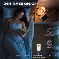 HOMCOM 8,000 BTU Moible Air Conditioner 345 Sq. Ft., Dehumidifier Fan Auto Sleep with 24H Timer On/Off, Window Kit, White(m-5)