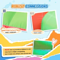 Qaba 9.2 x 9.5FT Bounce House, 4 in 1 Inflatable Bouncy Castle for Kids With Trampoline, Slide, Water Pool, Basket, Blower(m-7)