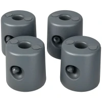 Outsunny HDPE Tent Weights Set of 4, Canopy Weights, Filled with Water or Sand, 106 LBS, Light Grey(m-11)