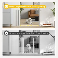 PawHut Retractable Pet Safety Barrier Gate, Flexible and Extensible for Stairways Doorways Hallways, Grey(m-7)