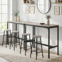 HOMCOM 3-Piece Counter Height Bar Table and Chairs, Dining Table and Chairs Set for 2, Pub Table and Chairs(m-10)