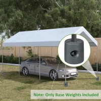 Outsunny HDPE Tent Weights Set of 4, Canopy Weights, Filled with Water or Sand, 106 LBS, Light Grey(m-8)