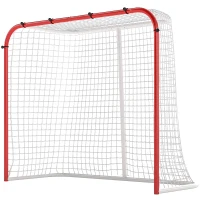 Soozier Hockey Net, Easy Set Up Hockey Goal with Steel Frame, PE Mesh, Outdoor Hockey Training Equipment for Garden, Backyard(m-2)