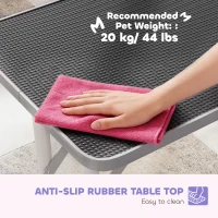 PawHut Foldable Pet Grooming Table for Dogs Cats with Adjustable Arm, Non-slip Surface, Black(m-6)