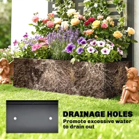 Outsunny Galvanised Raised Garden Bed with Trellis, 71" Tall Metal Planter Box with Privacy Screen and Drainage Holes(m-6)