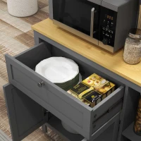 HOMCOM 5-Door Kitchen Pantry Cabinet, Freestanding Storage Cabinet Cupboard with Adjustable Shelves, 71"(m-9)