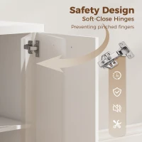 HOMCOM 140 cm Computer Desk with Adjustable Shelf Home Office Desk with Drawers and Cabinet White Wood Grain(m-5)