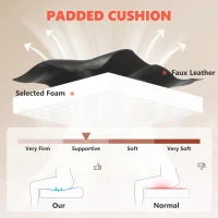 Vinsetto 6 Point Vibration Massage Office Chair, PU Leather Heated Reclining Computer Chair with Footrest, Black(m-6)