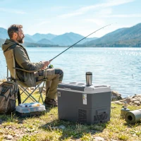 Outsunny 12 Volt Car Refrigerator, 26QT Car Fridge with App Control, 12/24V DC and 100-240V AC, -4℉-68℉, Travel Camping(m-8)