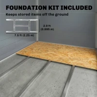 Outsunny 8' x 6' Plastic Garden Storage Shed with Latch Door, Vents, Sloped Roof, Dark Grey(m-7)