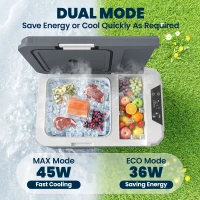 Outsunny 12 Volt Car Refrigerator, 26QT Car Fridge with App Control, 12/24V DC and 100-240V AC, -4℉-68℉, Travel Camping(m-5)