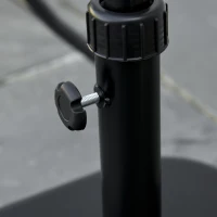 Outsunny Patio Umbrella Base, 24 lb Heavy Duty Concrete Umbrella Stand, Market Table Umbrella Base Holder for Outdoor, Black(m-10)