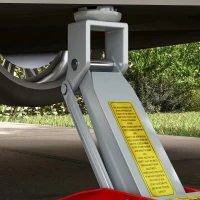 HOMCOM Low Profile Jack, Hydraulic Racing Floor Jack, 4.7"-11.8" Lifting Range, 2 Ton (4,000 lb) Capacity, Red(m-10)