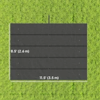 Outsunny 8.5' x 11.5' Retractable Pergola Canopy Replacement, Fit 10' x 13' Frame, Pergola Cover Replacement Top Only, Dark Grey(m-3)