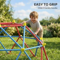 Outsunny 6 FT Climbing Dome Geometric Jungle Gym w/ Rust and UV-Resistant Steel, Up to 396 lbs, for 1-4 Children Aged 3-8 Years(m-6)