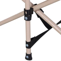 Outsunny Folding Camping Cots for Adults with Carry Bag, Side Pocket, Outdoor Portable Sleeping Bed, 330 lbs. Capacity, Blue(m-9)