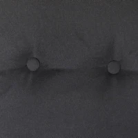 Outsunny Outdoor Patio 3-Person Steel Canopy Cushioned Seat Bench Swing with Included Side Trays & Padded Comfort, Black(m-10)