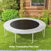 Soozier Trampoline Replacement Mat, Fits 12' Trampoline w/ 72 V-Hooks & 5.5" Springs (Spring & Frame not Included),  Black(m-2)
