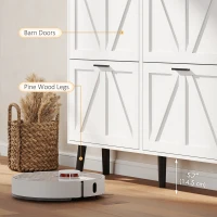 HOMCOM Shoe Storage Cabinet with 4 Flip Drawers, Farmhouse Narrow Shoe Cabinet, Holds Up to 24 Pairs, White(m-9)