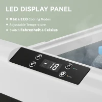 Outsunny 12 Volt Car Refrigerator, 53QT Car Fridge Electric Cooler, 12/24V DC and 100-240V AC, -68-68 ℉, Portable Refrigerator(m-5)