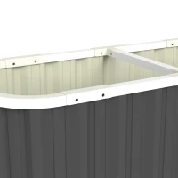 Outsunny Galvanized Raised Garden Bed, Deep Root Planter Box, Outdoor Garden Bed with Plant Labels, 5' x 2' x 2', Dark Grey(m-12)