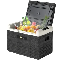 Outsunny 12 Volt Car Refrigerator, 32QT Car Fridge Electric Cooler, 12/24V DC and 100-240V AC, -68-68 ℉, Portable Refrigerator(m-2)