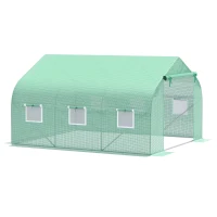 Outsunny Outdoor Greenhouse Walk-In Greenhouse Portable Greenhouse Canada Garden Plant Flower Seed Greenhouse W/ Premium Steel Frame(m-11)
