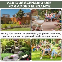 Outsunny 18" Ceramic Garden Stool with Woven Lattice Design, Indoor & Outdoor Decorative Accent Stool, Blue(m-7)