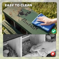 PawHut Chicken Nesting Boxes, 6 Compartment Steel Nesting Boxes for Chickens, Wall Mount Egg Laying Boxes with Vented Holes(m-7)