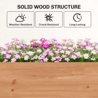 Outsunny 4-Tier Raised Garden Bed, 33.5" x 18" x 55" Vertical Wooden Outdoor Planter Box with Drainage Holes and Fabric Liner(m-9)