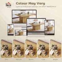 HOMCOM Square Coffee Table, Center Table with 1.6" Thick Tabletop, Natural Wood(m-7)