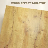 HOMCOM Square Coffee Table, Center Table with 1.6" Thick Tabletop, Natural Wood(m-4)