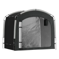 Outsunny Bike Storage Shed Tent, Portable and Waterproof with 210D Oxford Fabric and Carry Bag for 3-4 Bicycles, Black(m-11)