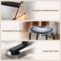 HOMCOM Adjustable Drafting Table, Art Desk Drawing Table Workstation with Stool and Storage Drawers for Painting, Oak(m-7)