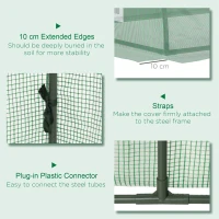 Outsunny Portable Mini Greenhouse, Tunnel Growing Tent with 5 Mesh Windows and Steel Frame, 7' x 3' x 2', Green(m-6)
