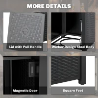 Outsunny Propane Fire Pit Table, 28" 40000 BTU Outdoor Gas Fire Table with Lava Rocks and Lid, Black(m-7)