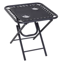 Outsunny Zero Gravity Chair Set of 2 Patio Chair with Side Table Cupholders and Pillows for Pool, Backyard, Lawn, Black(m-13)