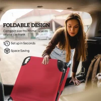 Outsunny Folding Chaise Lounge Pool Chairs, Outdoor Sun Tanning Chairs with 5-Level Reclining Back, Steel Frame for Beach, Yard, Patio, Red(m-6)