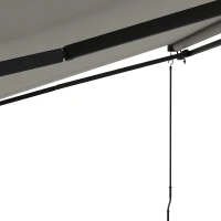 Outsunny 13' x 10' Retractable Awning, UV 30+ Resistant Sunshade Shelter with Adjustable Angle from 45-85°, Light Grey(m-11)