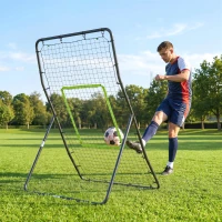 Soozier 4 x 5.7ft Volleyball Rebounder Net with Strike Zone, Baseball Lacrosse Training Net for Pitching and Fielding(m-7)