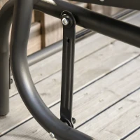 Outsunny Patio Glider Outdoor Glider Chair with Breathable Mesh Seat & Backrest, Armrests and Metal Frame, Black(m-11)