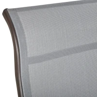 Outsunny Garden Double Gliding Chair, Patio Glider Armchair for Outdoor, Backyard Mesh Seat and Backrest, Steel Frame, Light Grey(m-11)