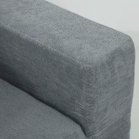 HOMCOM Modular Sectional Sofa, Boneless U-Shape Sectional Couch with 2 Ottomans, Dark Gray(m-9)