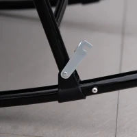 Outsunny Folding Rocking Chair Set of 2 Padded Rockers with Armrest, Red & Black(m-11)