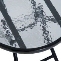 Outsunny 3pc Patio Rocking Chair Set, Folding Outdoor Rocking Chairs and Table Bistro Set w/ Breathable Mesh Seat & Backrest, Headrest for Park, Backyard, Garden, Cream White(m-13)