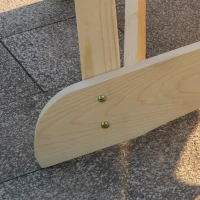 Outsunny 2 Piece Pair Wood Adirondack Chair Porch Tete-A-Tete Bench Two Seater w/ Middle Table Reclined Wooden Umbrella Hole, Natural(m-10)