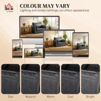 HOMCOM Accent Chair, PU Leather Armchair with Wide Seat, Spring Cushion, Rubberwood legs, 2 Pillows, Black(m-6)