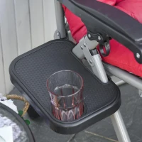 Outsunny Reclining Zero Gravity Chair with Adjustable Backrest, Folding Garden Sun Lounger, Outdoor Recliner with Removable Cushion and Headrest, Wine Red(m-11)